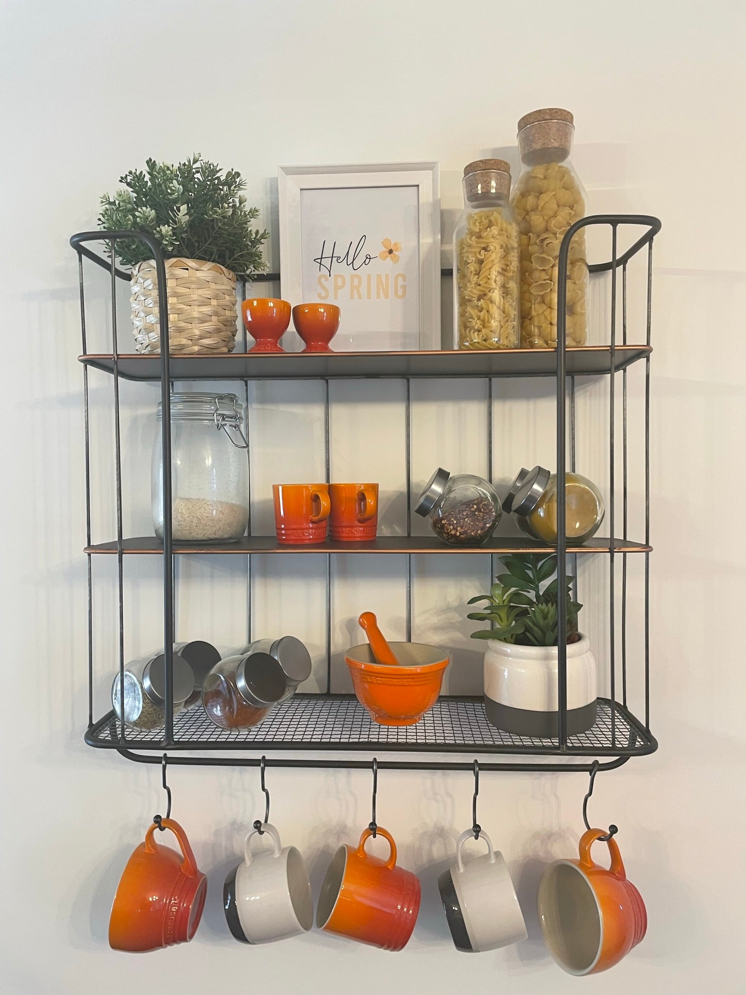 Hello Spring Yellow Floral Flower Spring Seasonal Wall Home Decor Print